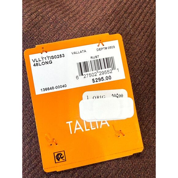 Tallia Sport Coat Men's Size 48L Brown Slim Fit Textured Wool Blend Workwear NWT - Picture 3 of 5